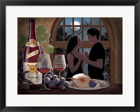 Framed Burgundy And Moonlight Print