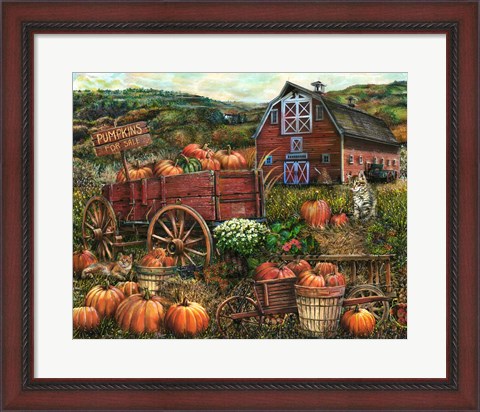 Framed Pumpkin Farm Print