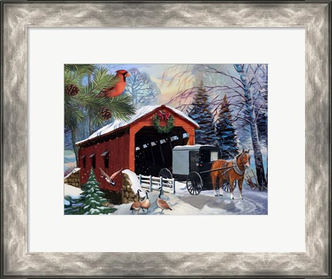 Framed Snowy Ride -Horizontal Print