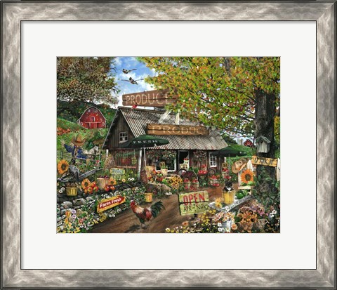 Framed Produce Stand Print
