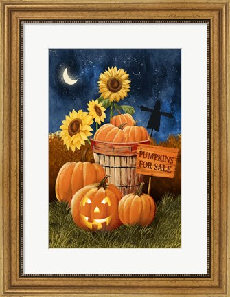 Framed Pumpkins For Sale - Night Sky Print
