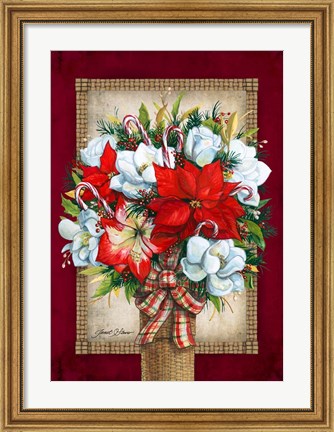 Framed Flowers Of Christmas Print
