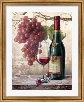 Framed Vin Rouge Riche Print