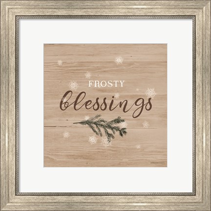 Framed Frosty Blessings I Print