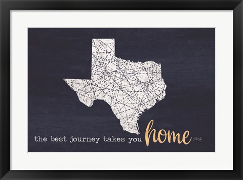 Framed Best Journey - Texas Print