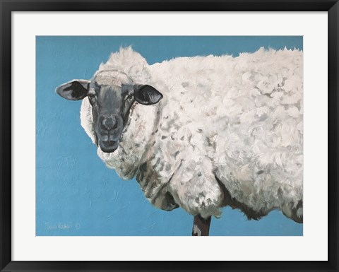 Framed Wooly Sheep Print