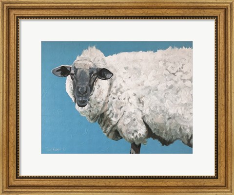 Framed Wooly Sheep Print