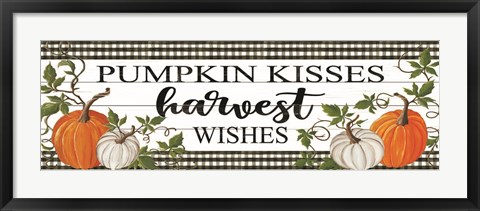 Framed Pumpkin Kisses Print