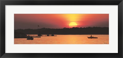Framed River Sunset Print