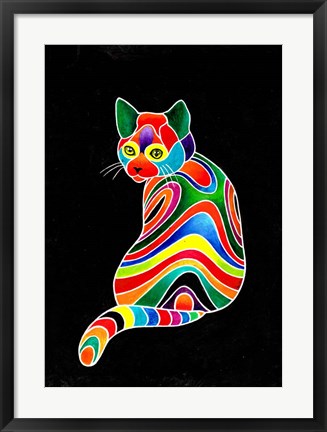 Framed Carnival Cats 1 Print
