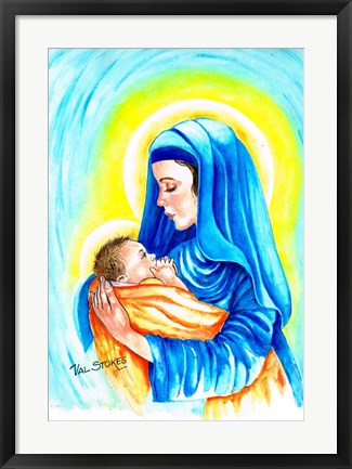 Framed Mary and Child Print
