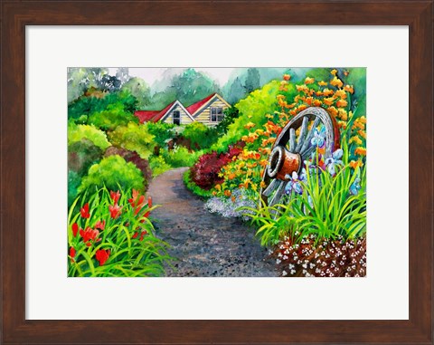 Framed Rustic Gardens Print