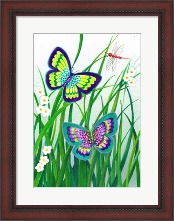 Framed Sonata Of Butterflies Print