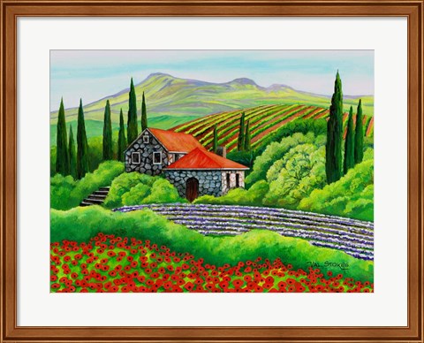 Framed Tuscany Poppies Print