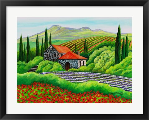 Framed Tuscany Poppies Print