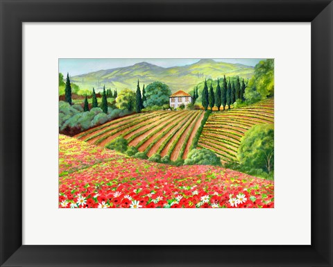 Framed Tuscany Terrain Print