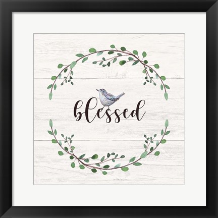 Framed Blessed Sign Print