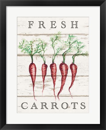 Framed Fresh Carrots Print