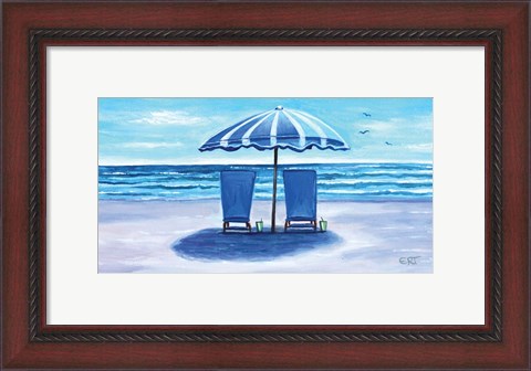 Framed Unwind at the Beach Print