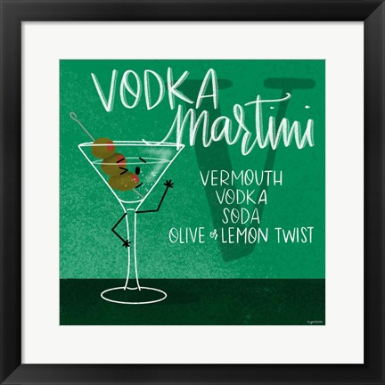 Framed Vodka Martini Print