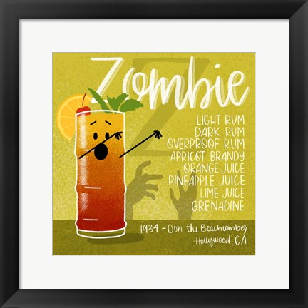 Framed Zombie Print