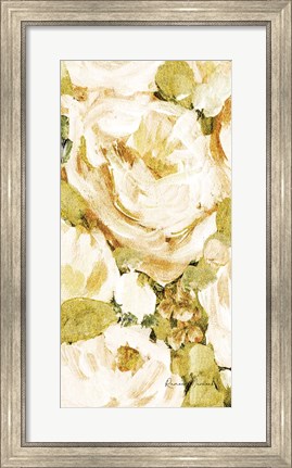 Framed Golden Glitter Roses No. 1 Print