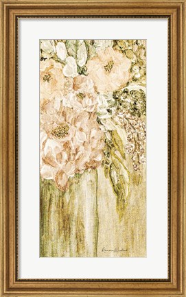 Framed Golden Glitter Vase No. 2 Print
