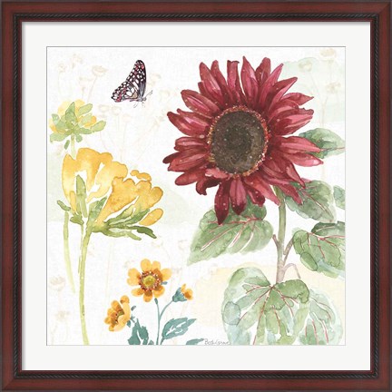Framed Sunflower Splendor VI Print