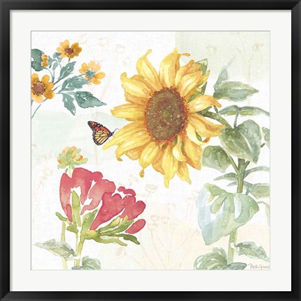 Framed Sunflower Splendor VIII Print