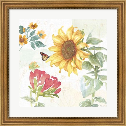 Framed Sunflower Splendor VIII Print