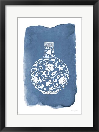 Framed Chinese Vase I Print