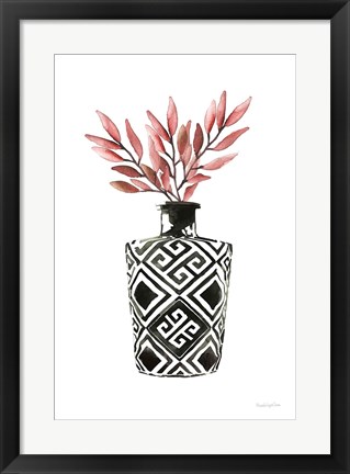Framed Geometric Vases III Print