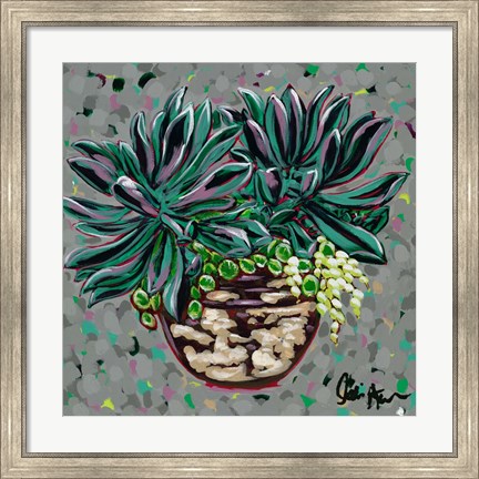 Framed Succulent Pot I Print