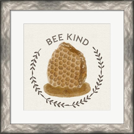 Framed Bee Hive II-Bee Kind Print