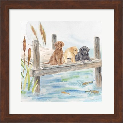 Framed Woodland Dogs IV Print