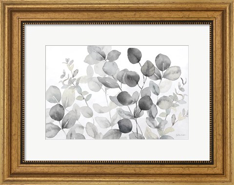 Framed Eucalyptus Leaves landscape neutral Print