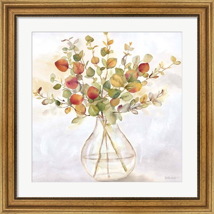 Framed Eucalyptus Vase Spice II Print
