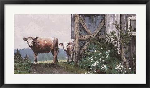 Framed Cow Land Print