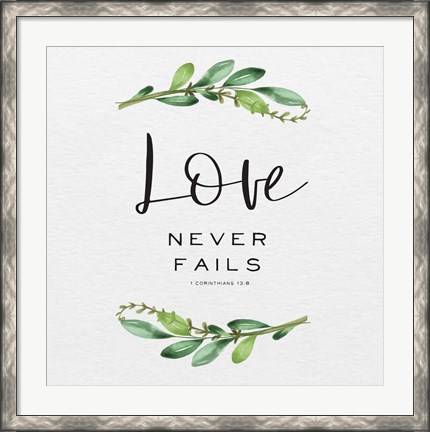 Framed Inspirational Life IV-Love Print