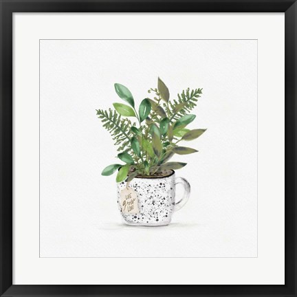 Framed Botanical Mug II Print