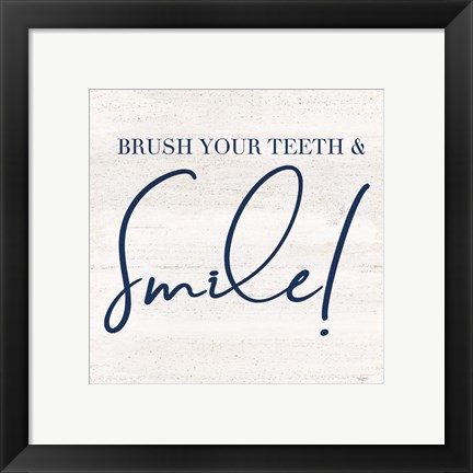 Framed Bathroom Humor IV-Smile Print