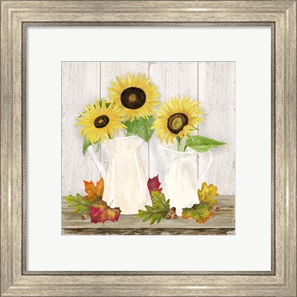 Framed Fall Sunflowers IV Print