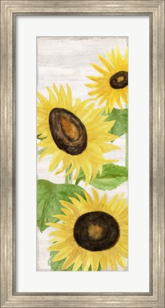 Framed Fall Sunflowers panel II Print