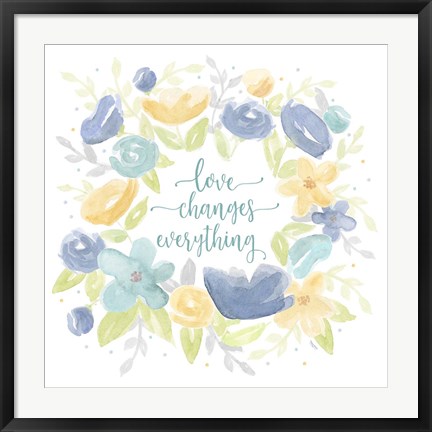 Framed Kellys Garden VIII-Love Changes Everything Print