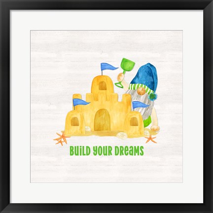 Framed Gnomes of Summer sentiment I-Build Print