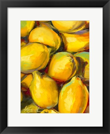 Framed Fresh Lemons Print