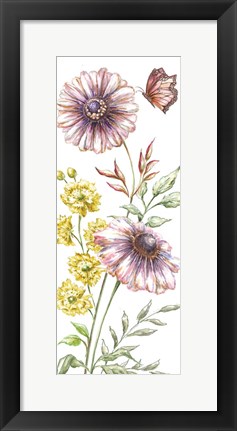 Framed Wildflower Stem panel V Print