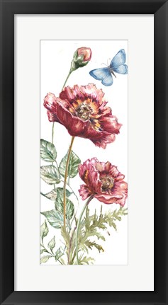 Framed Wildflower Stem panel VII Print