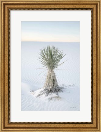Framed Yucca in White Sands National Monument Print