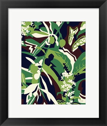 Framed Olive Buds Brown Print